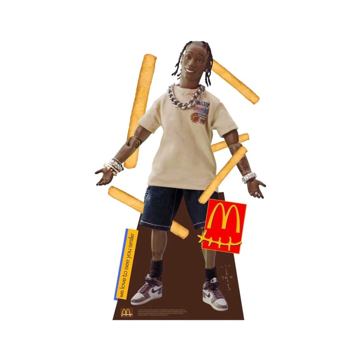 Travis Scott Travis Scott x McDonalds Action Figure Life-Size Cutout Size ONE SIZE - 1 Thumbnail