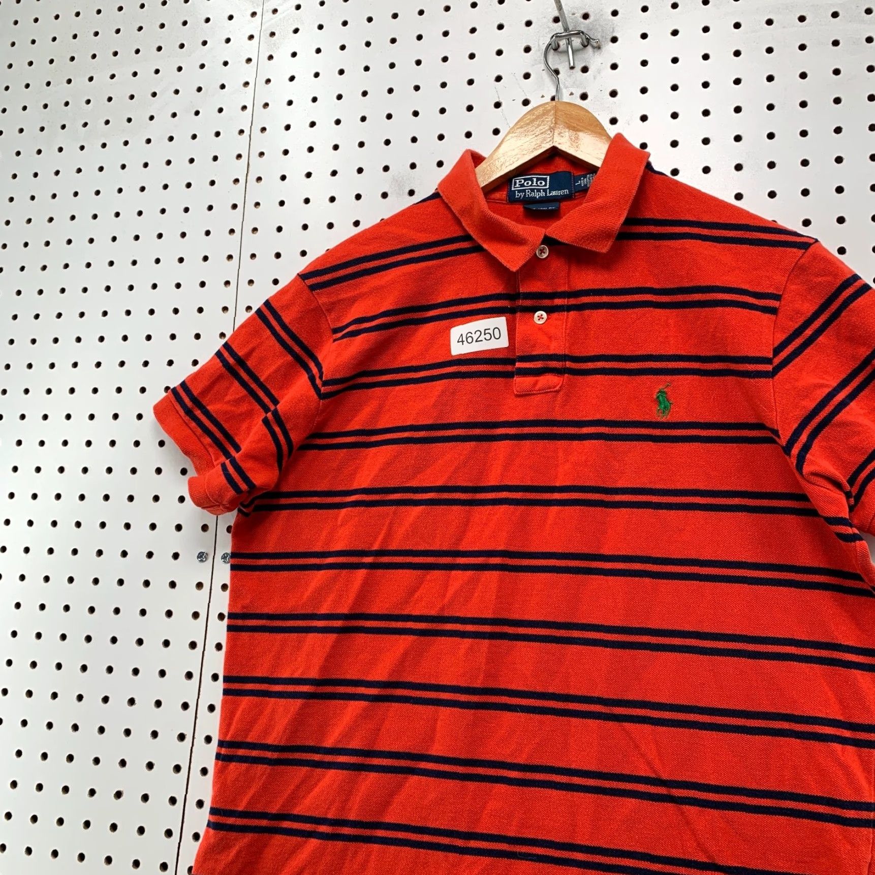Polo Ralph Lauren Polo Ralph Lauren Shirt Mens Large Orange/Red Striped Preppy School Casual Size US L / EU 52-54 / 3 - 5 Thumbnail