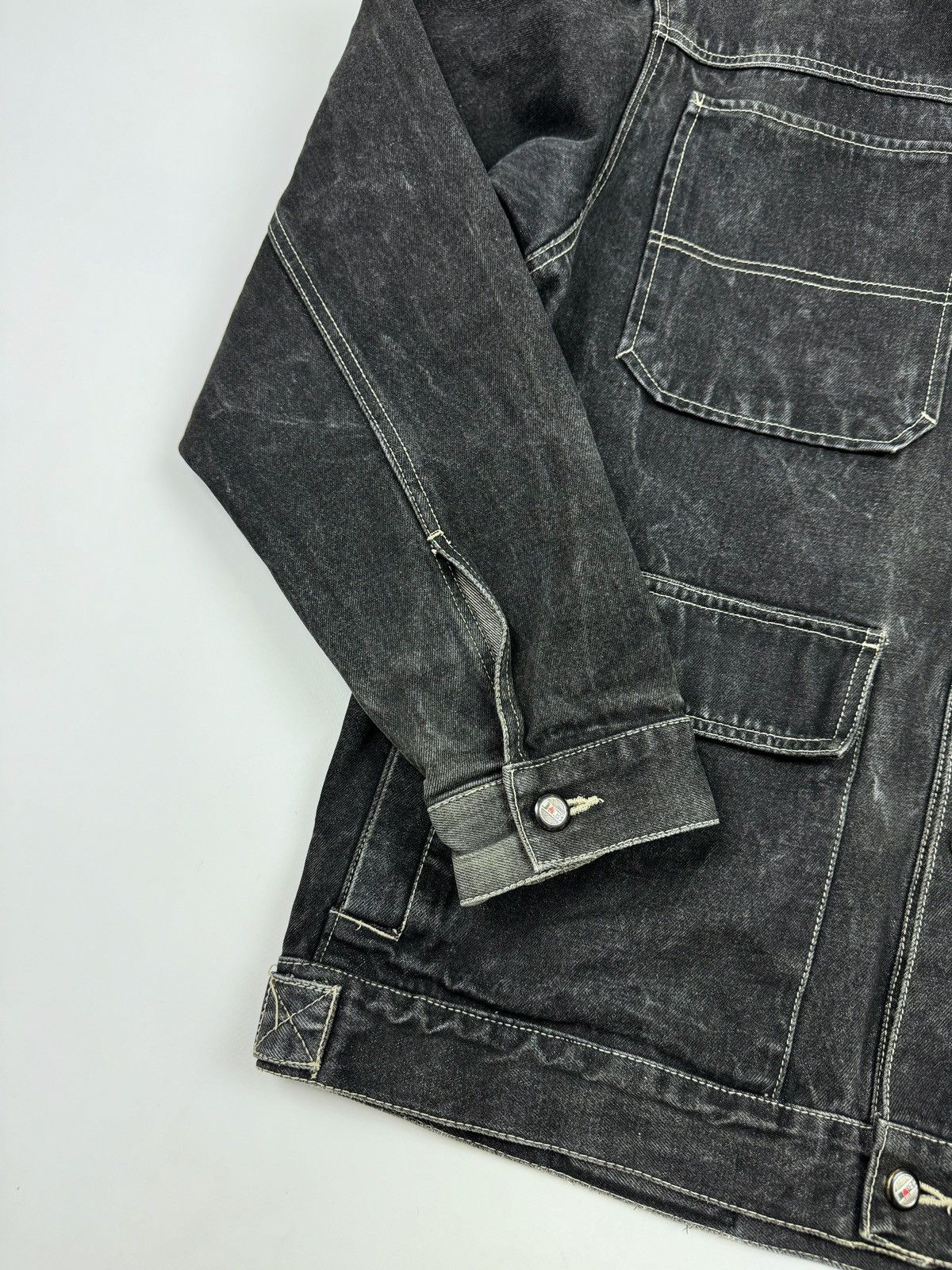Vintage 1990’s Vintage Johnny Blaze Hip-Hop Washed Denim Jacket Size US XL / EU 56 / 4 - 9 Thumbnail