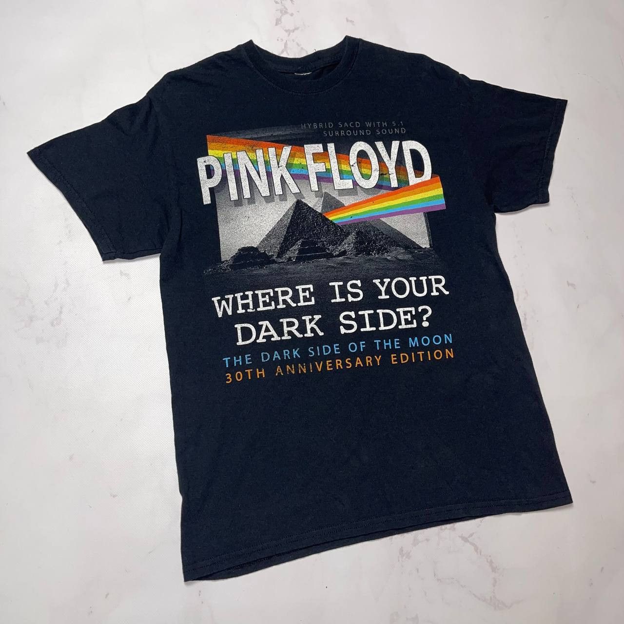Vintage Pink Floyd - Pyramid Spectrum Soft Adult Mens T-Shirt Sz M Size US M / EU 48-50 / 2 - 2 Thumbnail