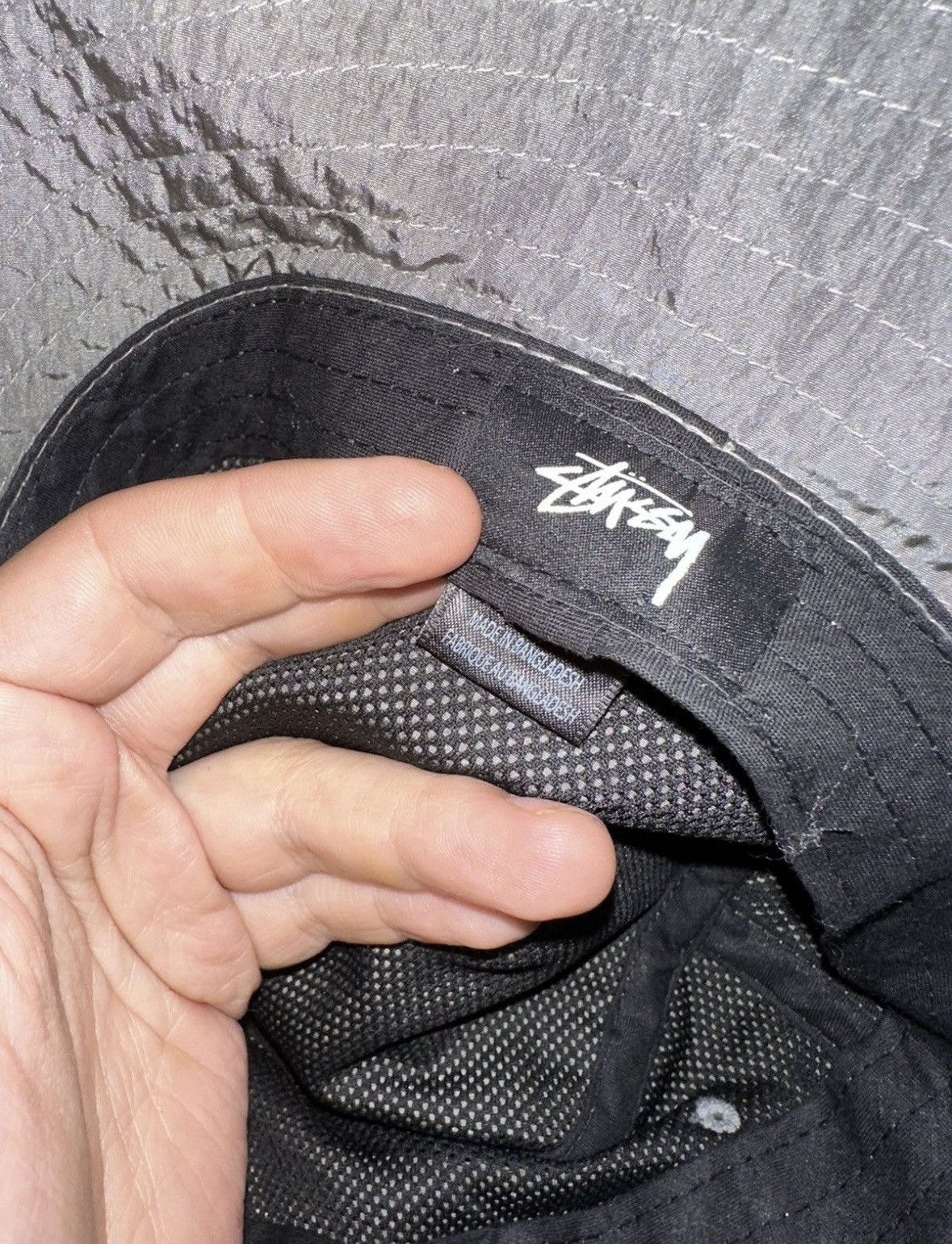 Stussy Stussy Taslan Bucket Hat Nylon Silver Grey Reflective Grail Size ONE SIZE - 4 Thumbnail