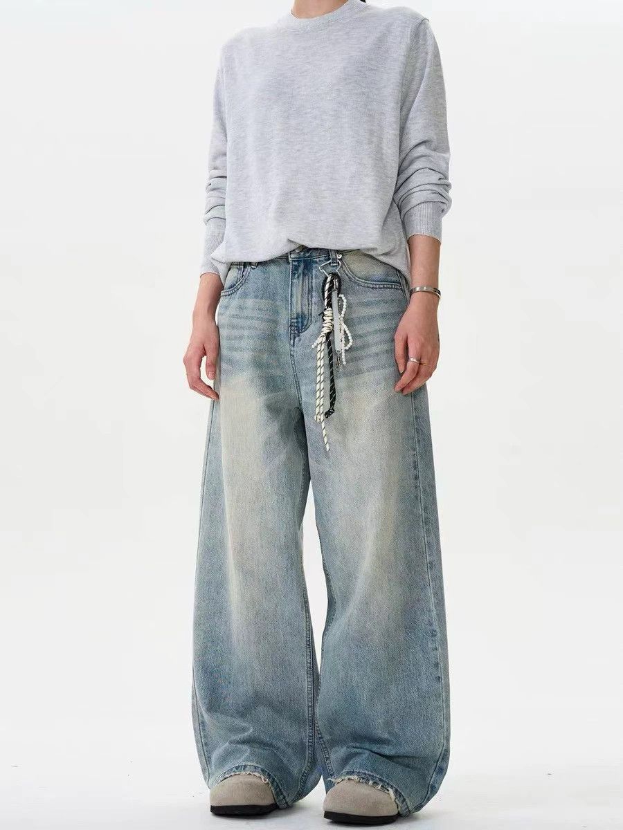 Jean American retro cleanfit washed distressed jeans Size US 32 / EU 48 - 3 Thumbnail