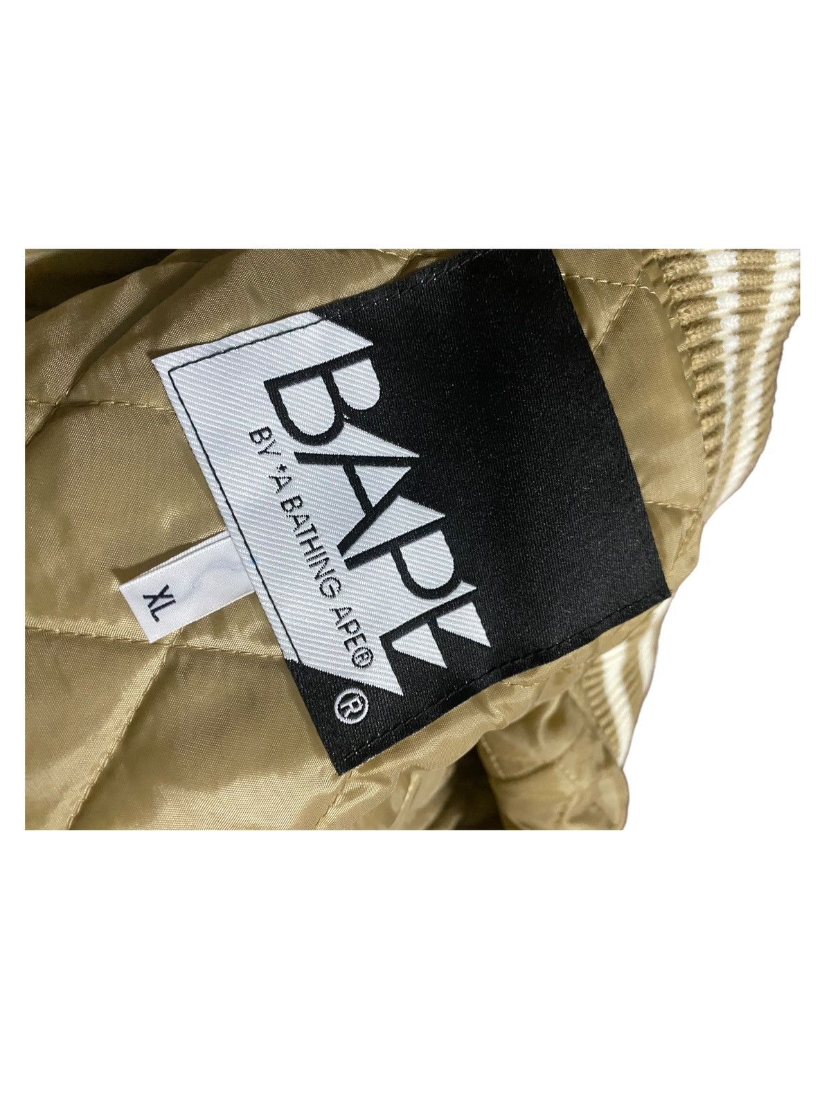 Bape BAPE Varsity Jacket Bape Logo Beige Size US XL / EU 56 / 4 - 8 Thumbnail