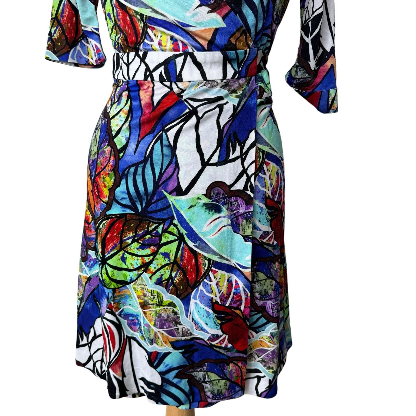Robert Graham ROBERT GRAHAM Silk Blend Printed Wrap Dress Size 4 Size S / US 4 / IT 40 - 10 Thumbnail