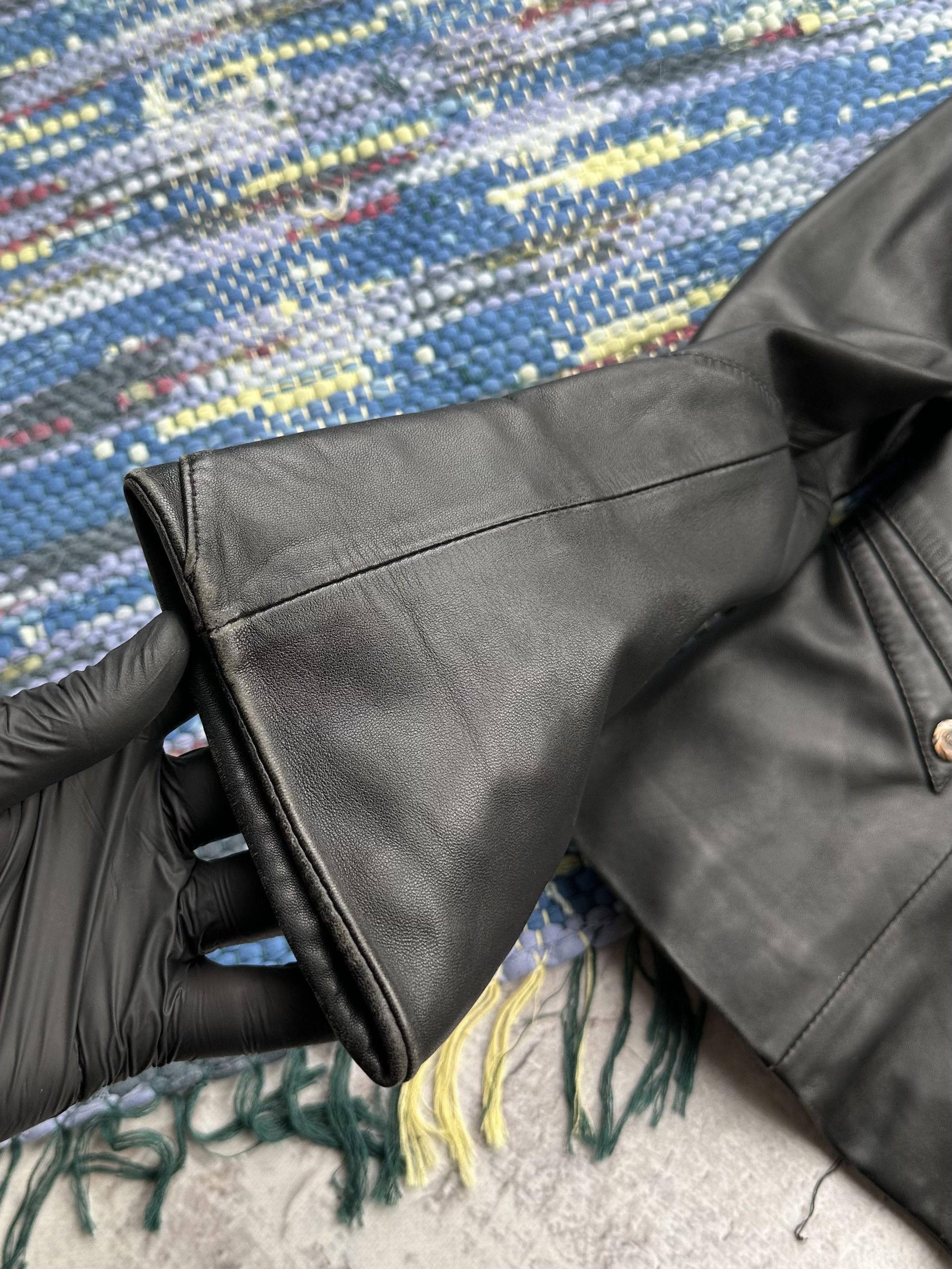 Japanese Brand Vintage Leather Jacket A337D15(23) Size S / US 4 / IT 40 - 4 Thumbnail