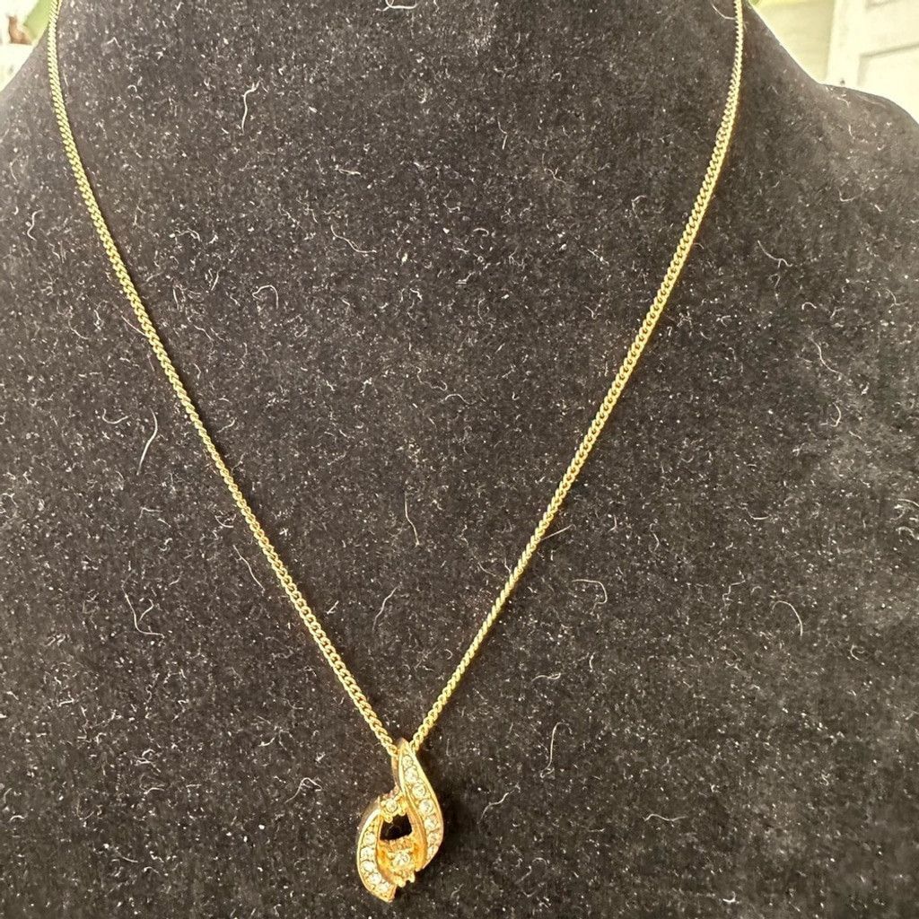 Dior Christian Dior Vintage Rhinestone Pendant Necklace Size ONE SIZE - 6 Thumbnail