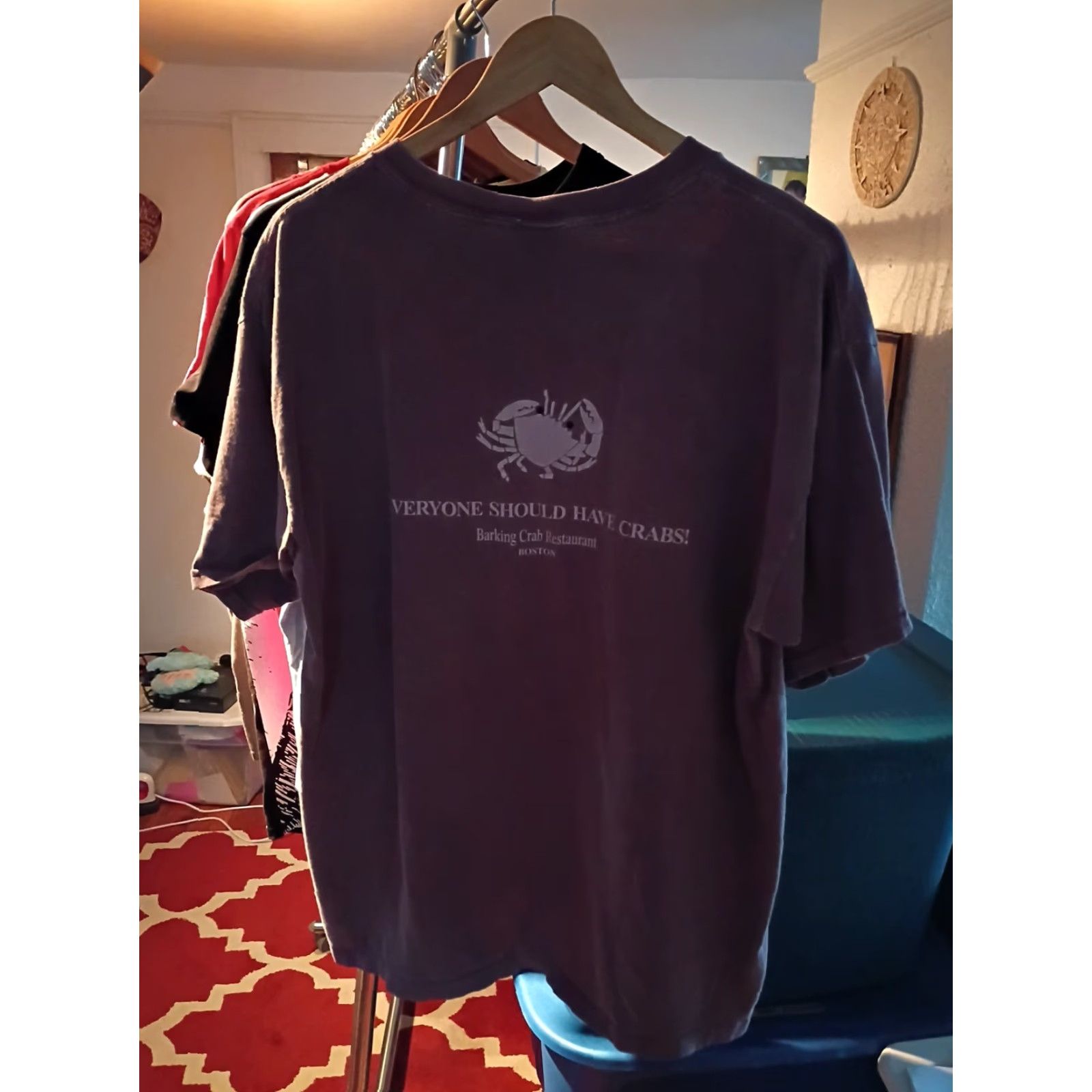 Vintage VINTAGE Boston Barking Crab Restaurant T-shirt Men L Purple Funny Shirt Size US L / EU 52-54 / 3 - 3 Thumbnail