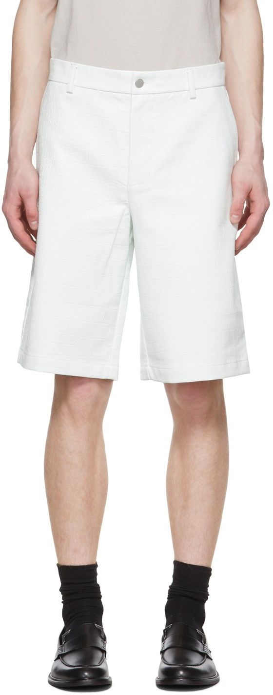 Han Kjobenhavn SS21 !DS! Han Kjobenhavn White Croc Suit Wide Leg Shorts Size US 32 / EU 48 - 9 Thumbnail