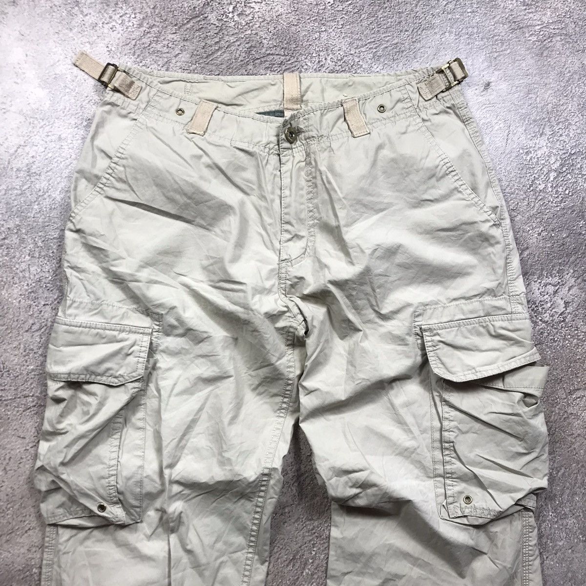 Vintage Vintage Y2K Baggy Cargo Pants Distressed Khaki Relaxed 33 Size US 33 - 5 Thumbnail