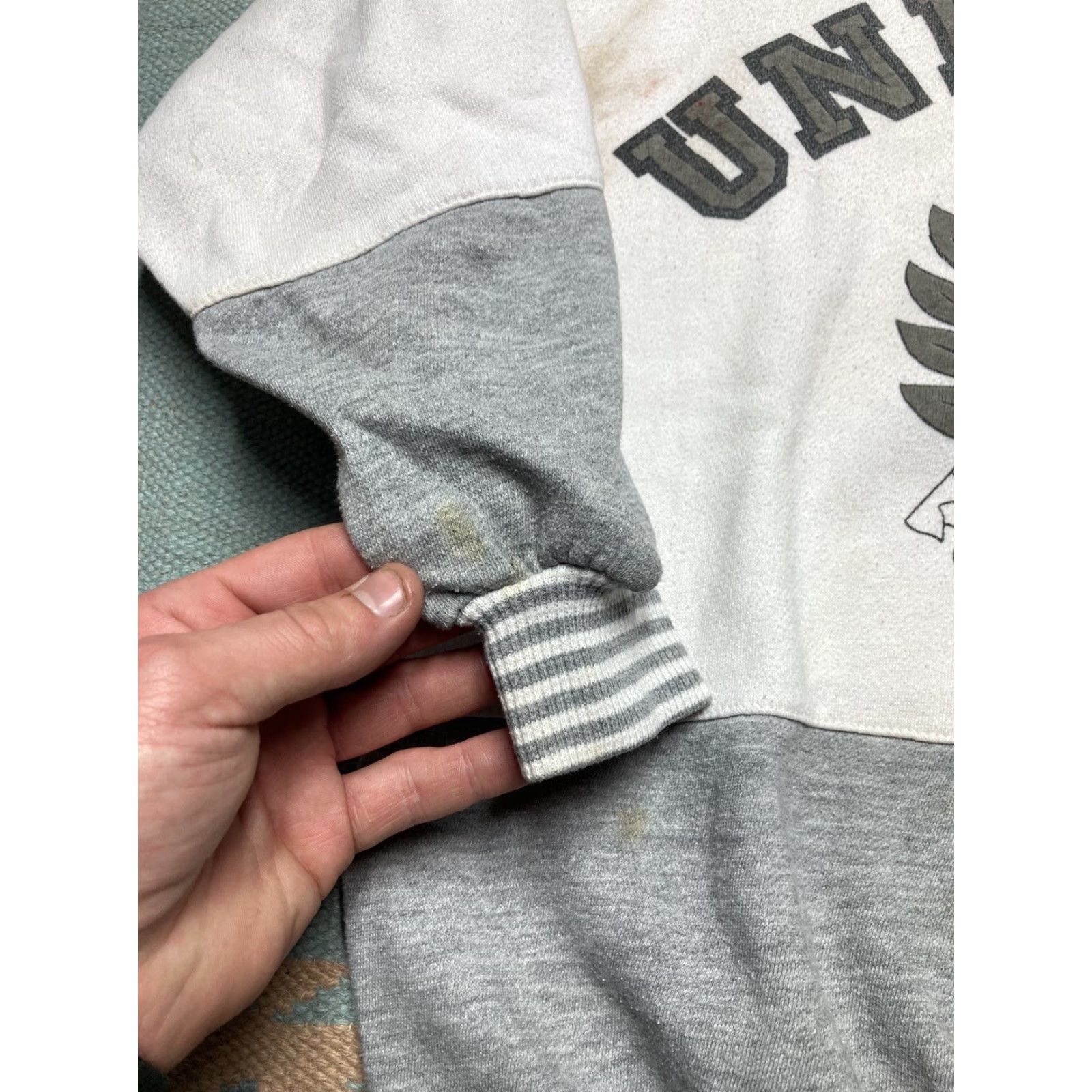 Vintage VINTAGE university England collared sweatshirt polo varsity team Medium Men Gray 80s Pullover Size US M / EU 48-50 / 2 - 4 Thumbnail