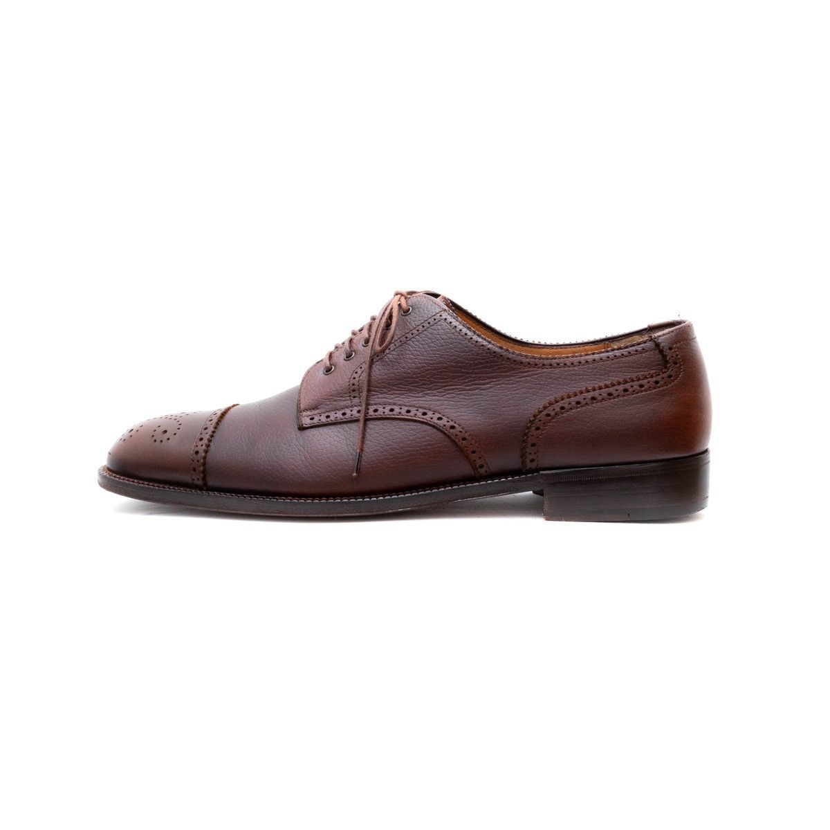 Salvatore Ferragamo Salvatore Ferragamo Brown Leather Oxford CapToe Brogue 10.5D Size US 10.5 / EU 43-44 - 3 Thumbnail