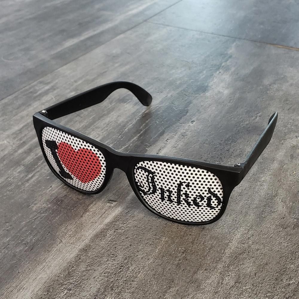 Designer Black I Love Inked Edition Sunglasses Size ONE SIZE - 1 Thumbnail