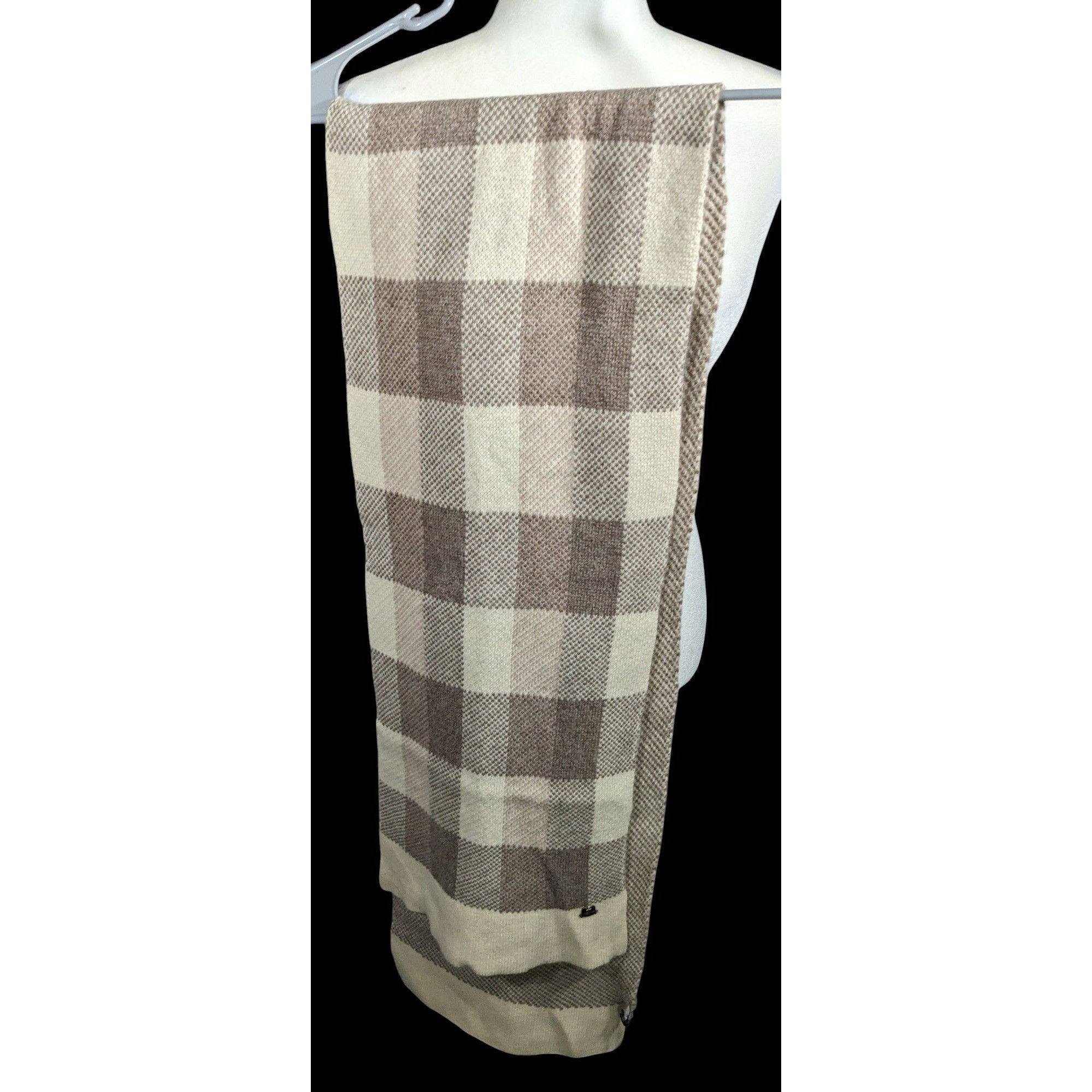 Other Mimi-Mua Firenze Cream And Tan Plaid Scarf Size ONE SIZE - 2 Thumbnail