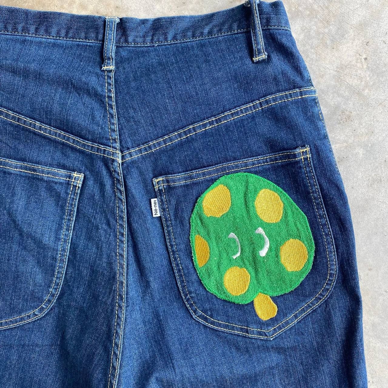 Ne-Net NET NET BY ISSEY MIYAKE DENIM MUSHROOM LOGO HIGHRISE SLIMFIT Size US 29 - 4 Thumbnail