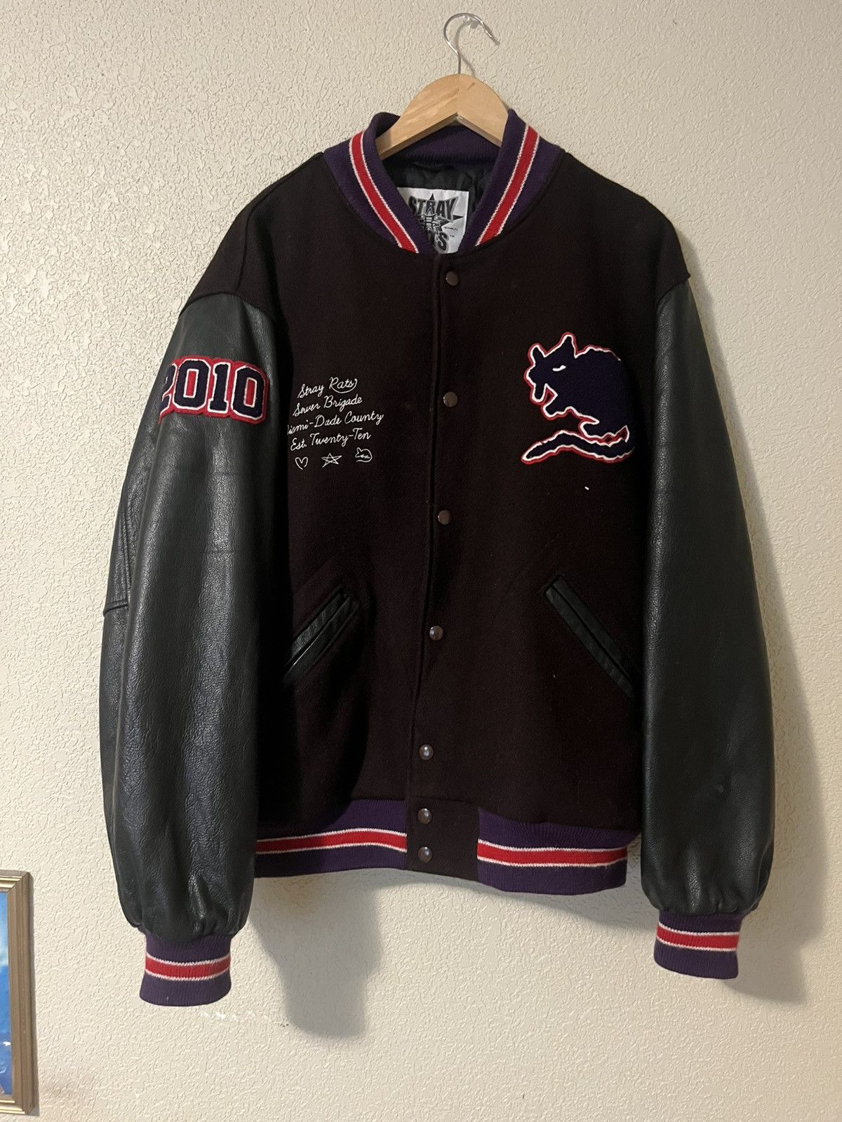 Stray Rats Stray Rats 10 year anniversary varsity jacket | Grailed