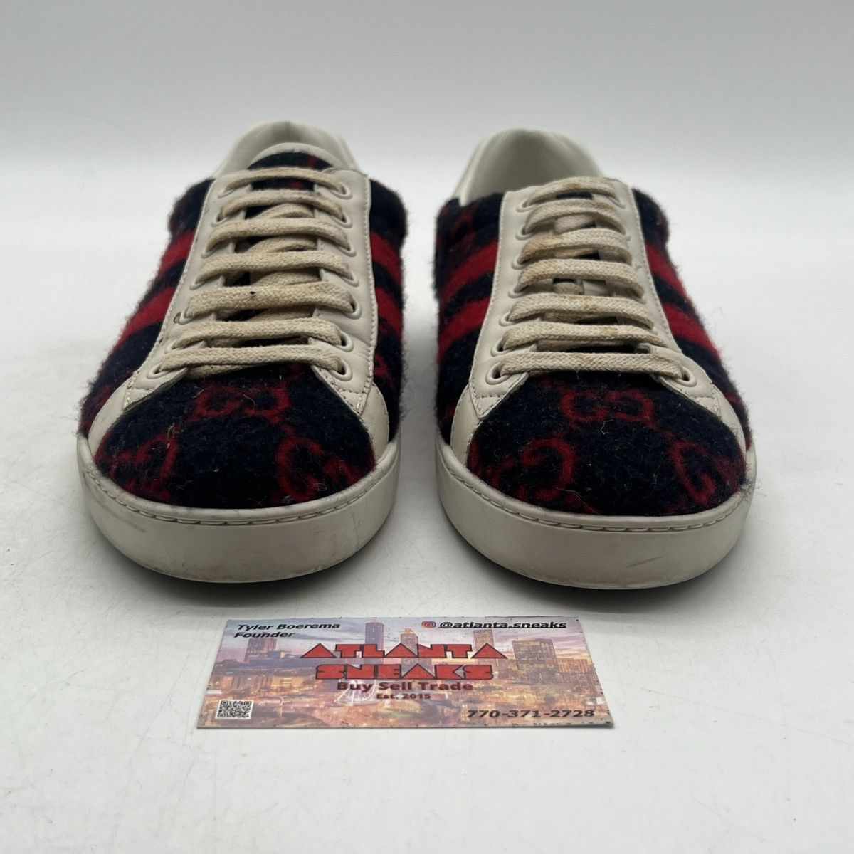 Gucci GUCCI GG TERRY CLOTH MONOGRAM VELVET SNEAKERS Size US 7 / EU 40 - 2 Thumbnail