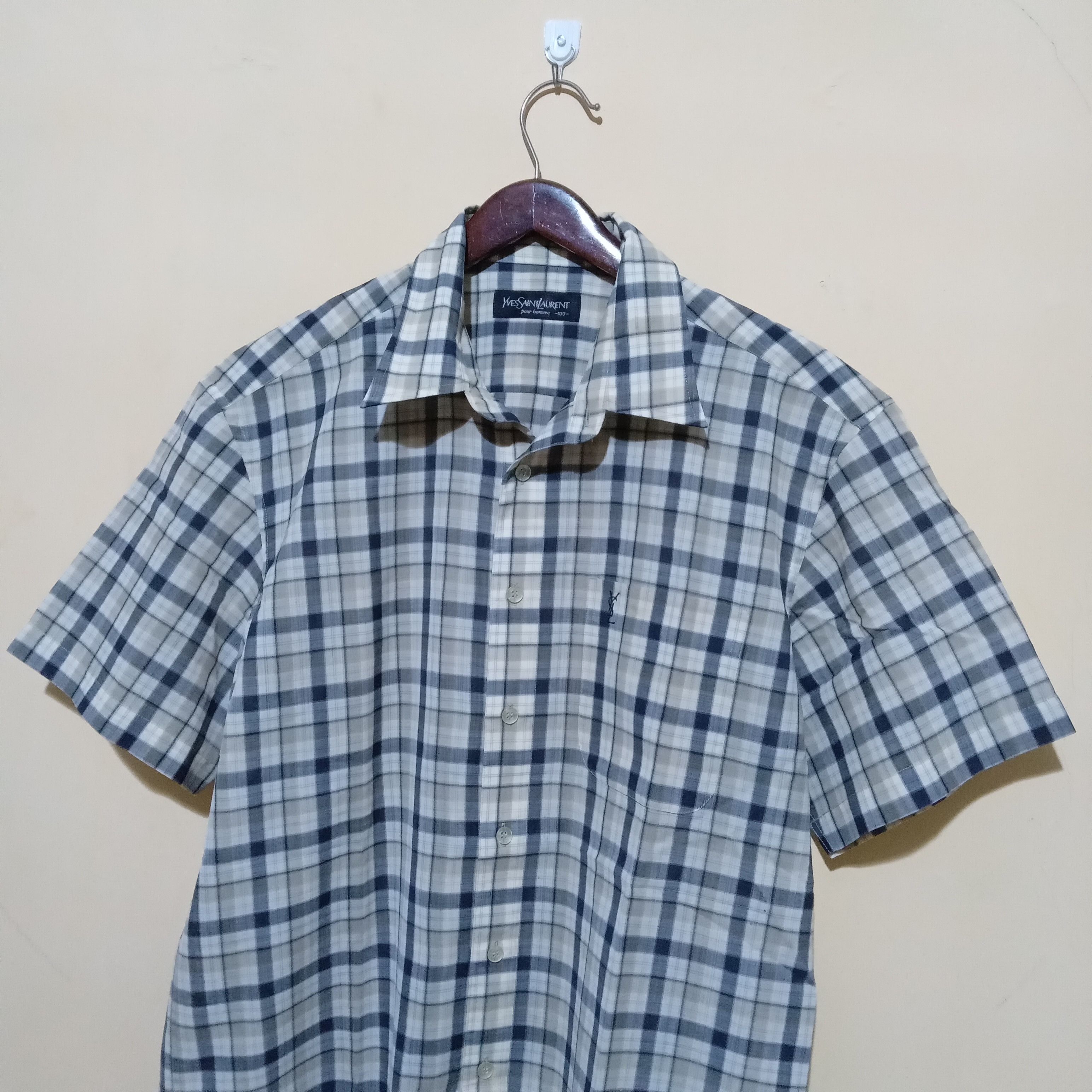 Vintage × Yves Saint Laurent Yves saint laurent shirt YSL Size US L / EU 52-54 / 3 - 2 Thumbnail