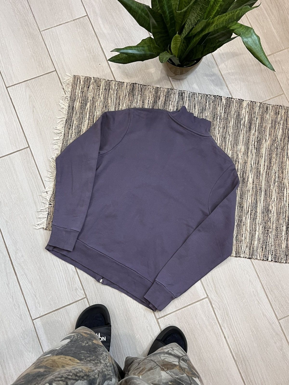Nike × Vintage Vintage Nike zip Sweatshirt purple minimalistic sportswear Size US XL / EU 56 / 4 - 3 Thumbnail