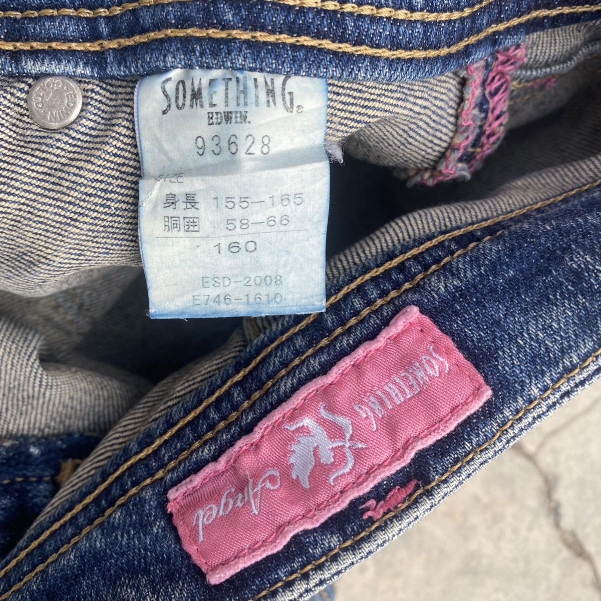 Edwin SOMETHING ANGEL Pink Splatter Stretchable Flared Jeans Size 24" / US 00 / IT 34 - 14 Thumbnail
