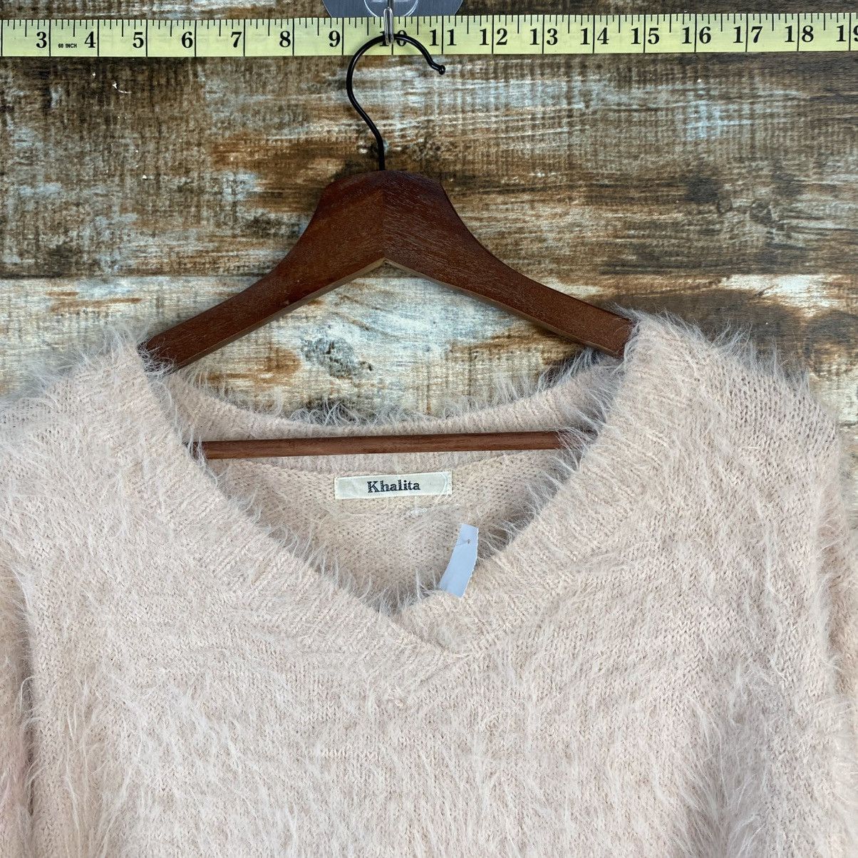 Japanese Brand DL Khalita Pink fur shaggy Knitwear #C1063 Size M / US 6-8 / IT 42-44 - 4 Thumbnail