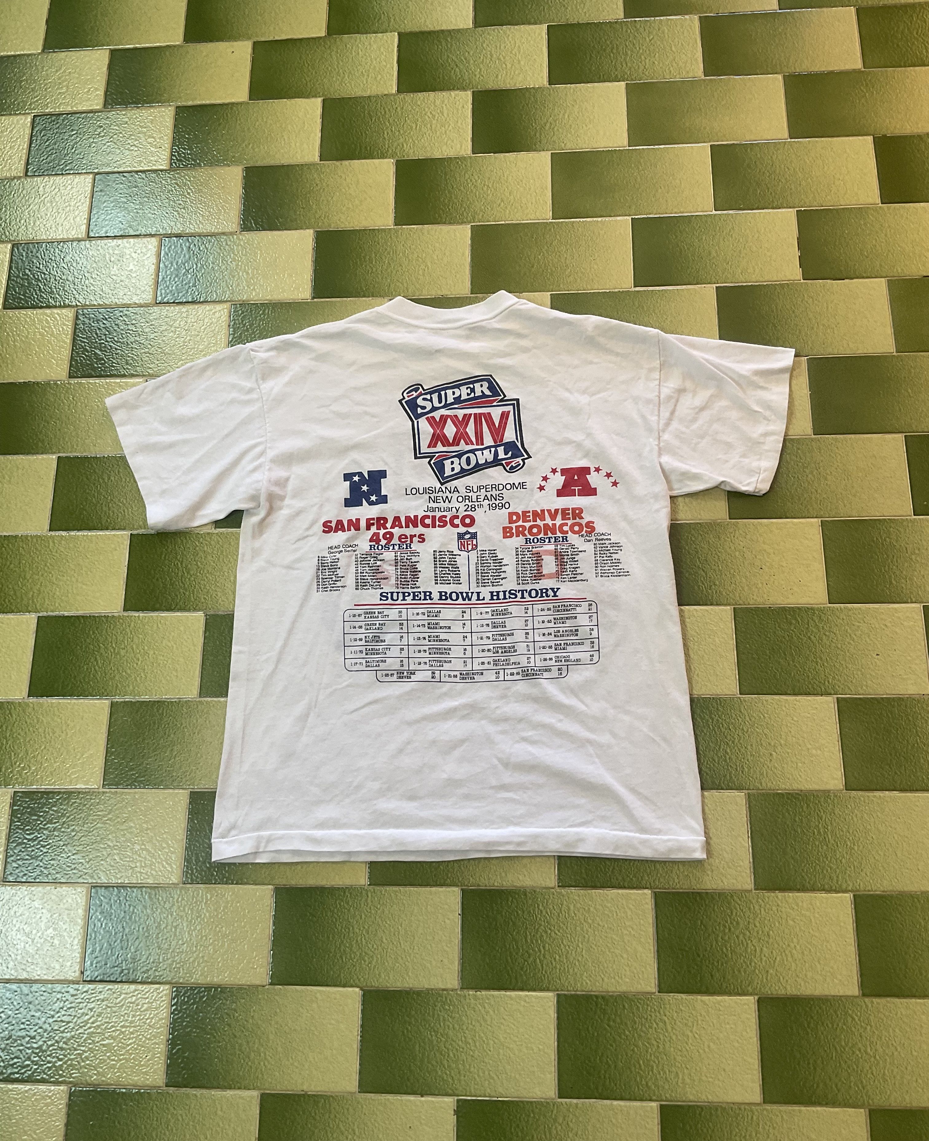NFL Vintage 1990 Super Bowl XXIV 49ers vs Broncos T-Shirt NFL Size US L / EU 52-54 / 3 - 2 Thumbnail