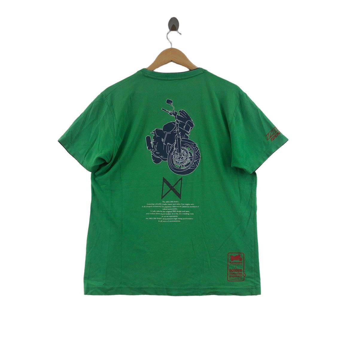 Uniqlo KAWASAKI ZRX 1200 x UNIQLO Bonnoh Illustration Tee Shirt Top Size US L / EU 52-54 / 3 - 4 Thumbnail