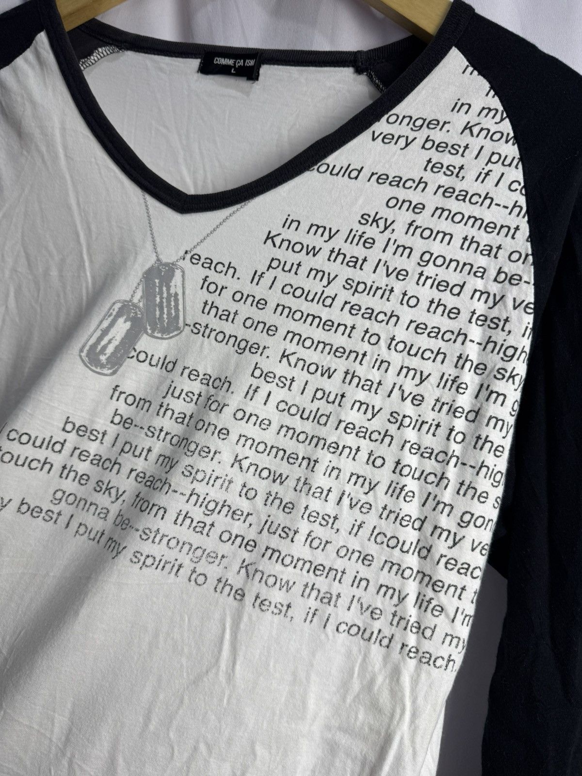 If Six Was Nine Japanese Comme Ca Ism Necklace Poem Long Sleeve Size US L / EU 52-54 / 3 - 4 Thumbnail