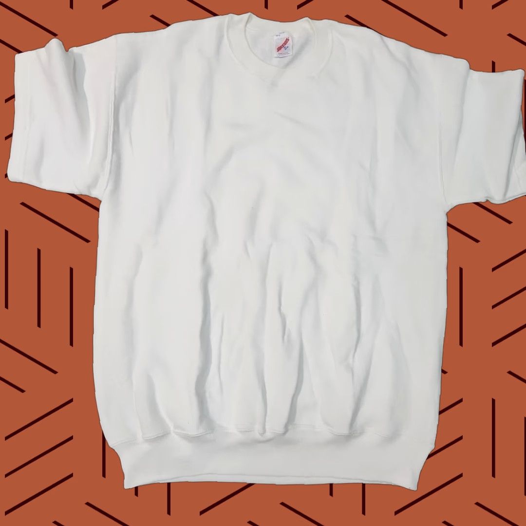 Jerzees VINTAGE Jerzees Sweatshirt Plain White Crewneck Men XL Short Sleeve Sporty 90s USA College Classic Size US XL / EU 56 / 4 - 1 Thumbnail