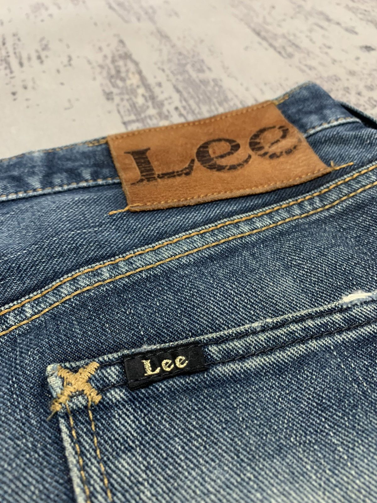 If Six Was Nine LEE Distress Faded Boot Cut Y2K Mud max style jeans Size US 31 - 16 Thumbnail