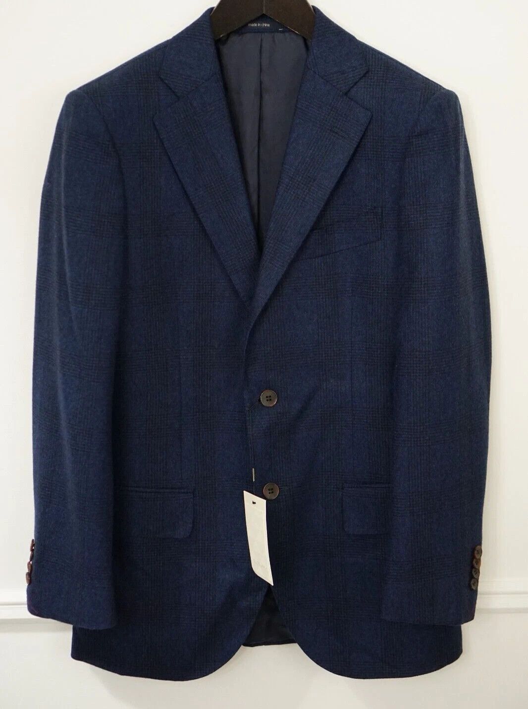 Suitsupply Men Suitsupply Blazer Lazio Wool Flannel Plaid Blue UK/US36 Size 36R - 1 Thumbnail