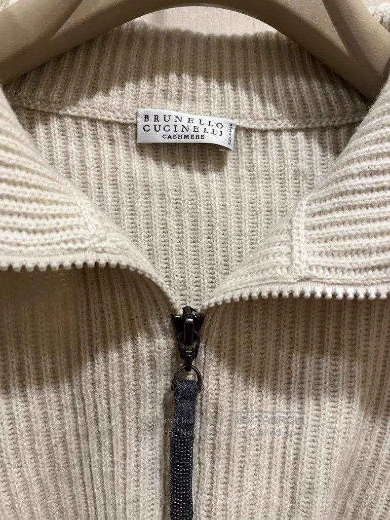 Brunello Cucinelli Brunello Cucinelli Cashmere Beaded Collar Knit Sweater Top Size XS / US 0-2 / IT 36-38 - 5 Thumbnail