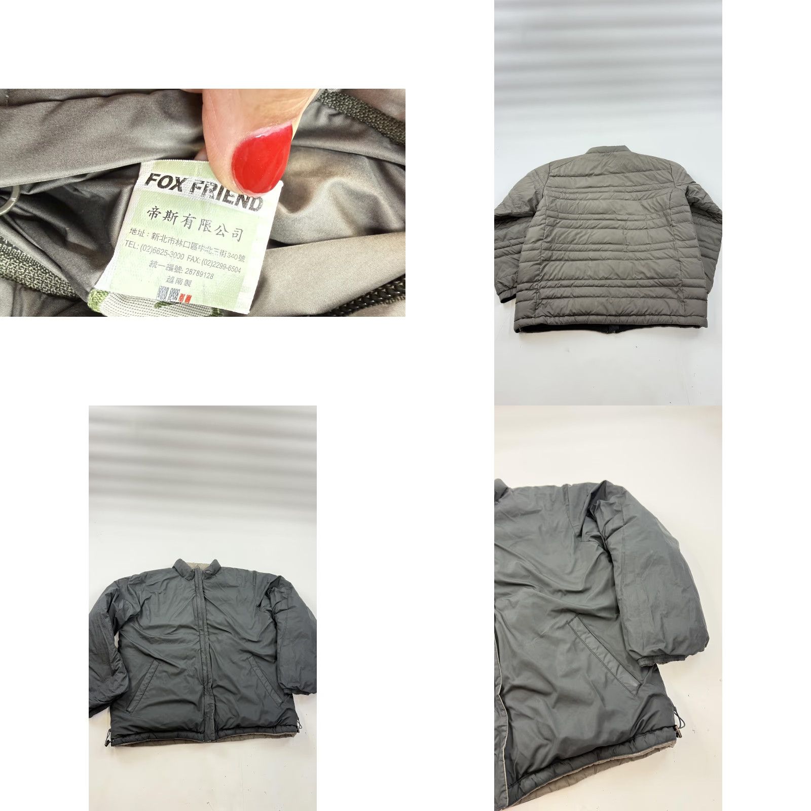 Vintage Fox Friend Jacket Mens XL Gray Down Puffer Reversible Winter Full Zip 10911 Size US XL / EU 56 / 4 - 8 Thumbnail