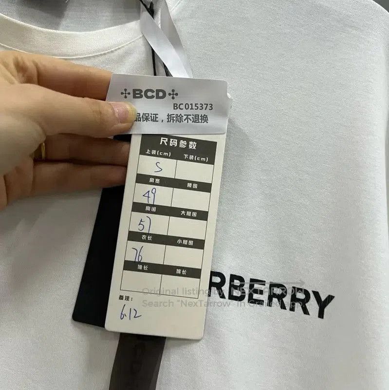Burberry Burberry Summer White Cotton Logo T. Size US S / EU 44-46 / 1 - 5 Thumbnail