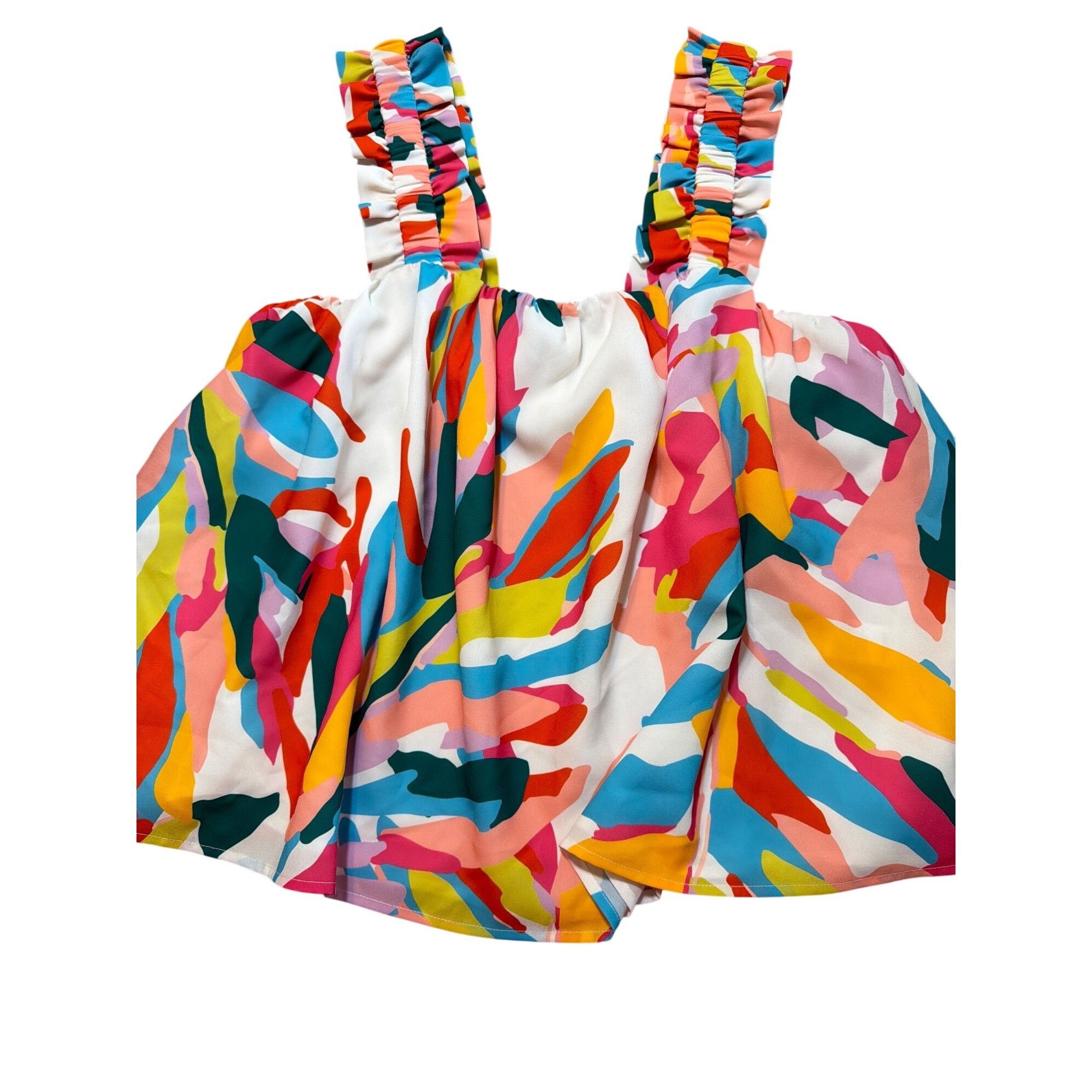 Other Crosby Mollie Burch Two Piece Shorts Set Ruffle Strap Elasti Size 34" / US 12 / IT 48 - 4 Thumbnail