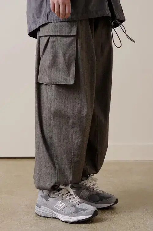 Jean 20AW Indigo Union Japan Coffee Brown Oversized Jogger Pants Size US 31 - 1 Thumbnail