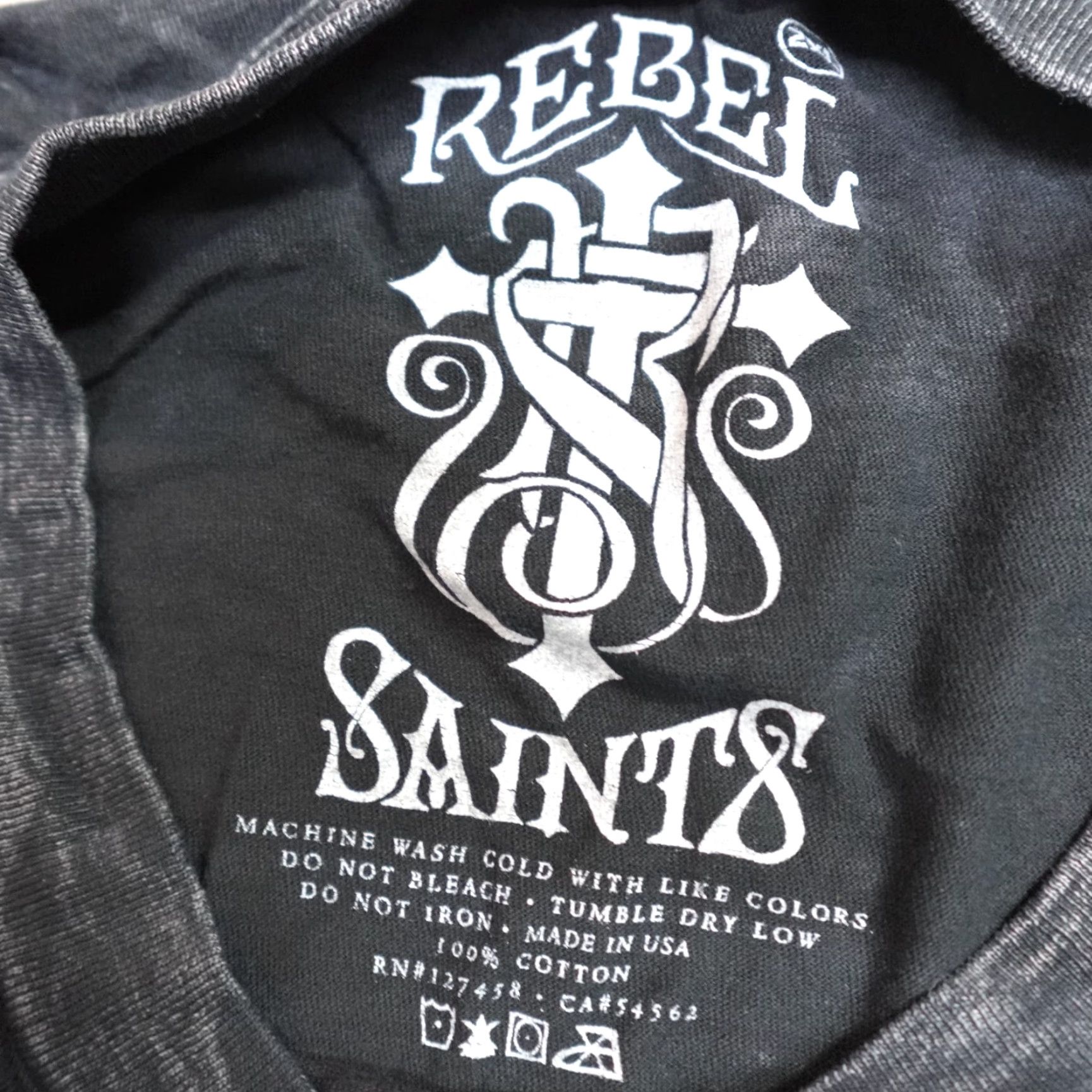 Affliction Rebel Saints Shirt 2XL Gray Day of the Dead Affliction NEW Shirt Mens Crew Neck Short Sleeve Pullover Graphic Print Basic T-Shirt Size US XXL / EU 58 / 5 - 3 Thumbnail