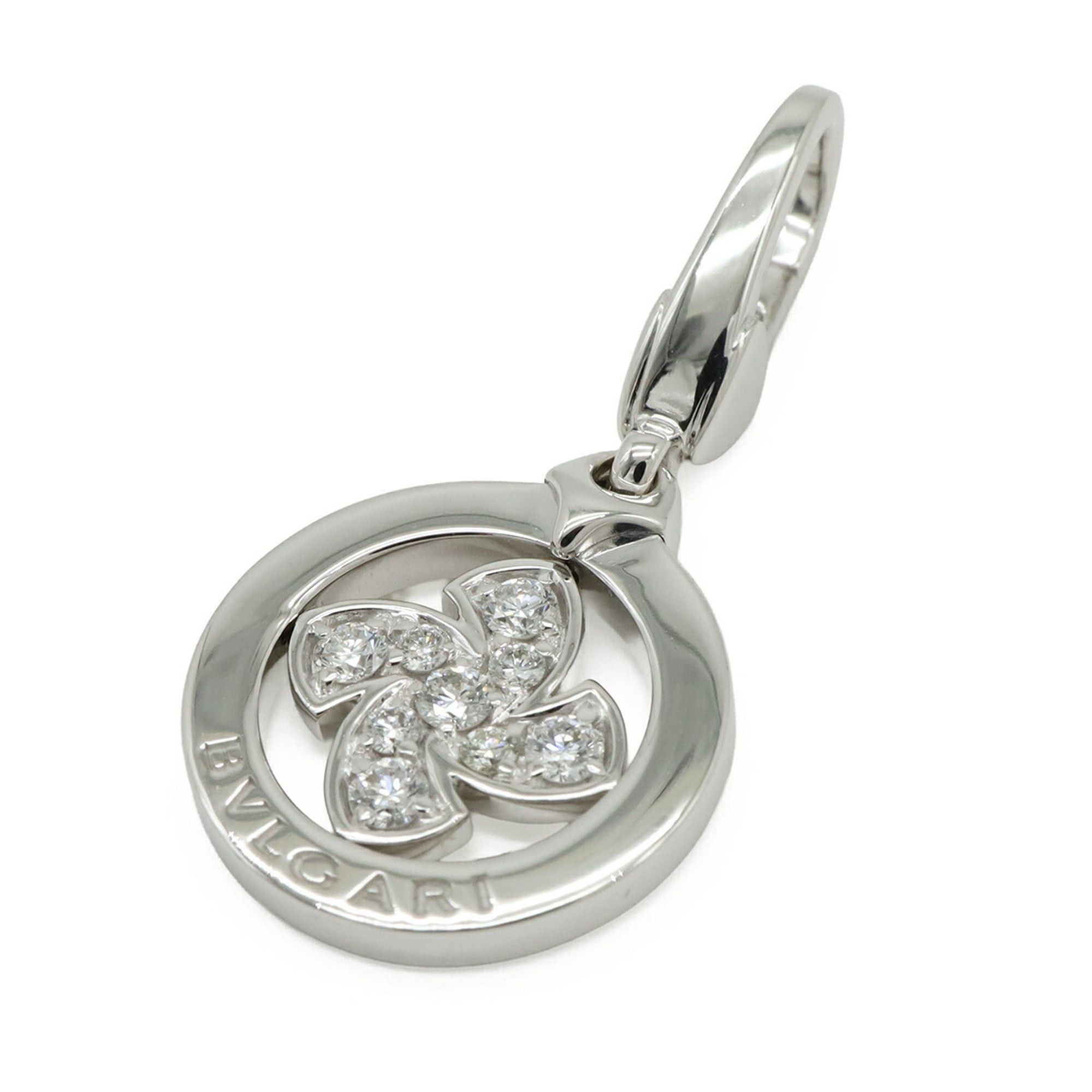 Bvlgari BVLGARI Tondo Windmill Motif Charm Pendant Top 18KWG White Gold Diamond 345409 Size ONE SIZE - 1 Thumbnail