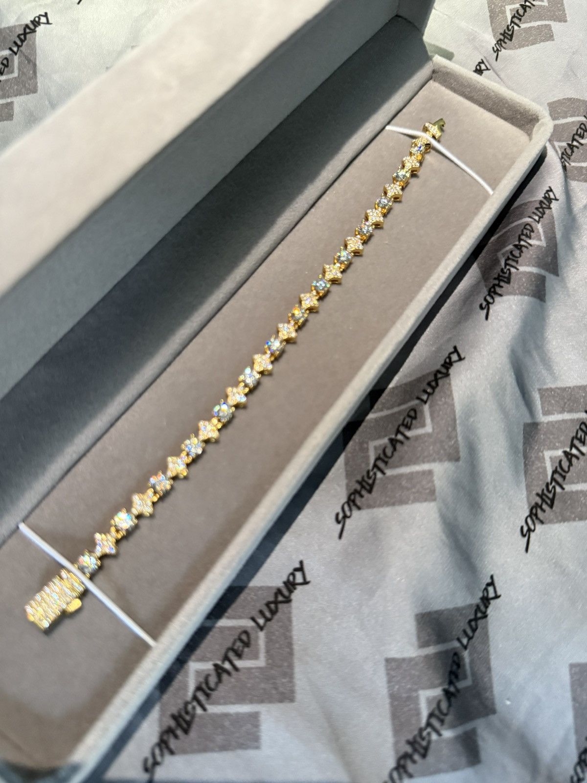Other Asscher Moissanite Bracelet 7” Size ONE SIZE - 1 Thumbnail