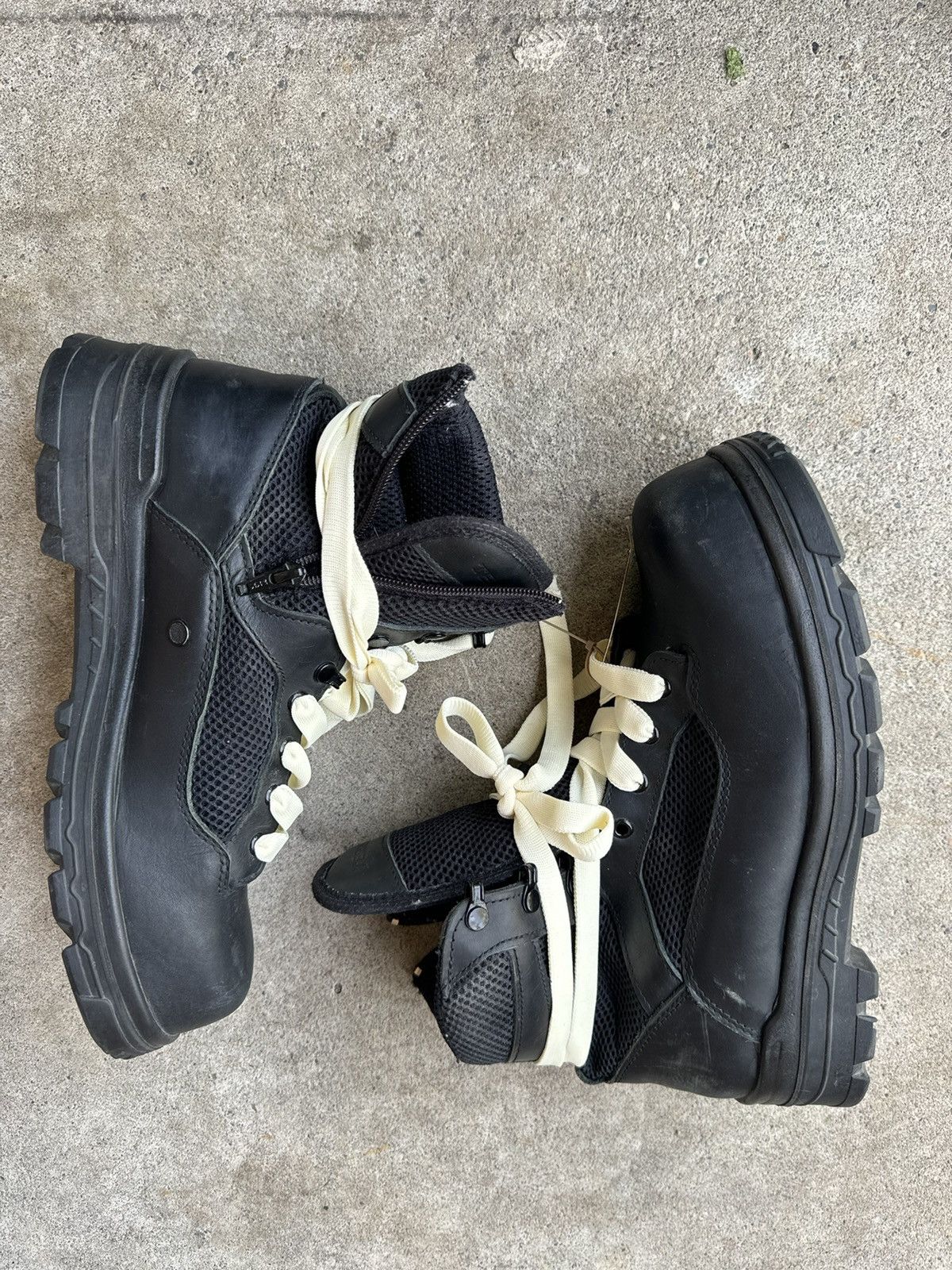 Vintage Black Vintage Military Combat Zip Ankle Boots Size US 11 / EU 44 - 4 Thumbnail