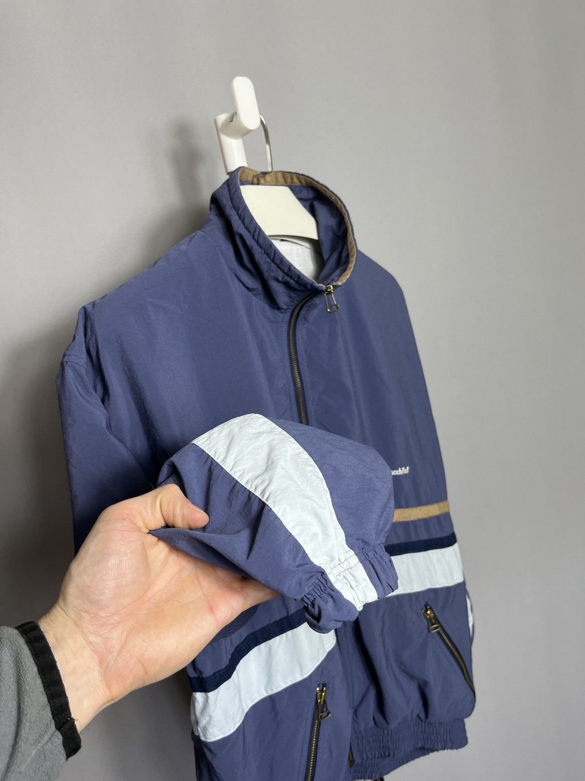 Sergio Tacchini × Vintage Mens y2k Track Jacket Sergio Tacchini Vintage 90s Blue Zip Size US S / EU 44-46 / 1 - 4 Thumbnail