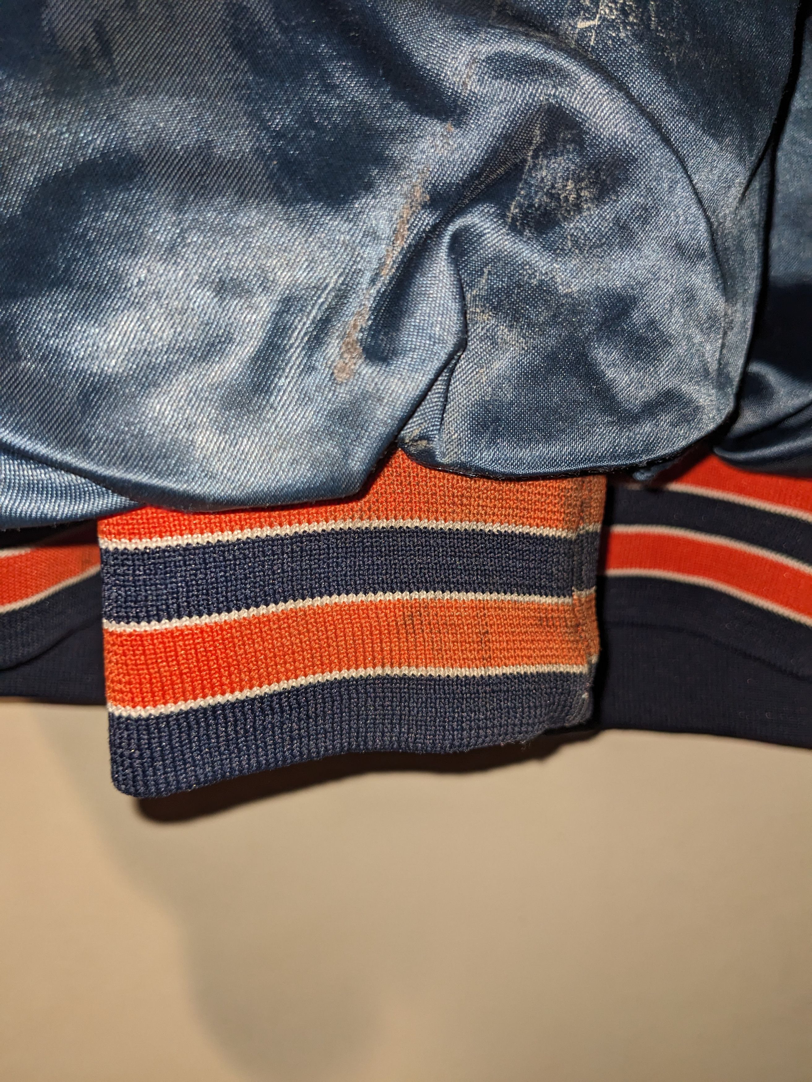 NFL × Vintage Vintage 80s Chicago Bears NFL Chalk Line Satin Jacket Size US L / EU 52-54 / 3 - 14 Thumbnail