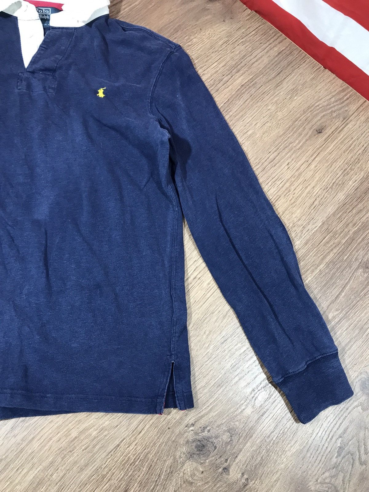 Vintage Vintage Polo Raph Lauren Rugby Long Sleeve Size US L / EU 52-54 / 3 - 3 Thumbnail