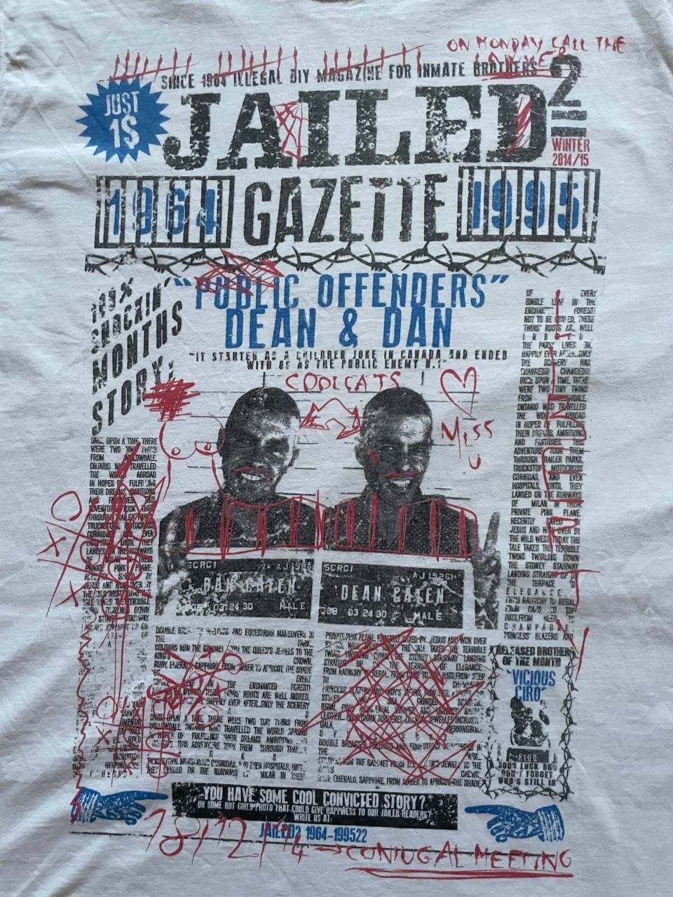 Band Tees × Dsquared2 × Vintage RARE Dsquared Dean & Dan ROBBERY t shirt y2k vintage Size US M / EU 48-50 / 2 - 3 Thumbnail