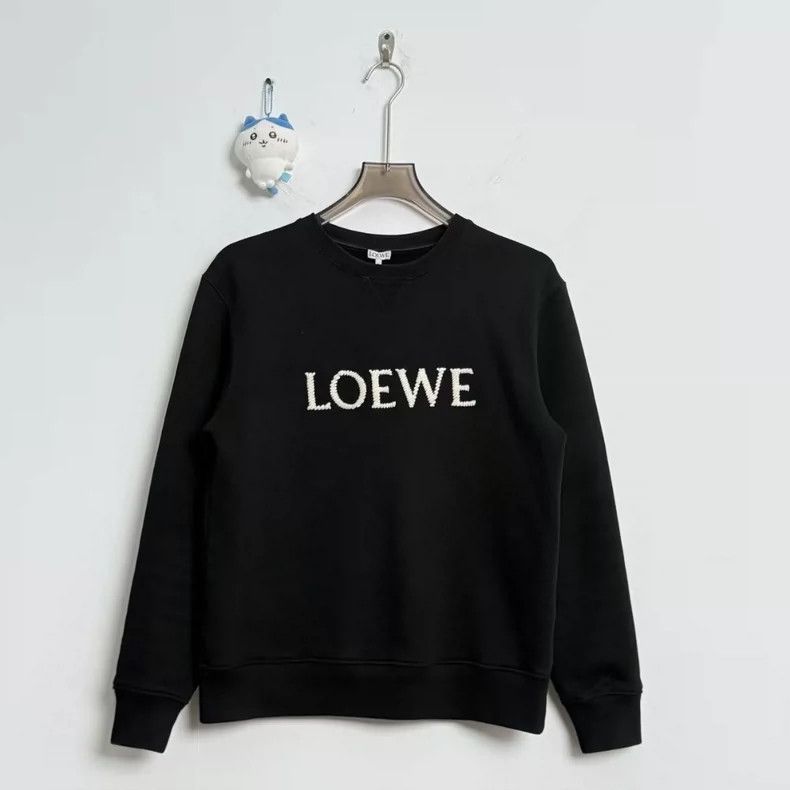 Loewe LOEWE Black embroidered letter logo hoodie Size S / US 4 / IT 40 - 1 Thumbnail