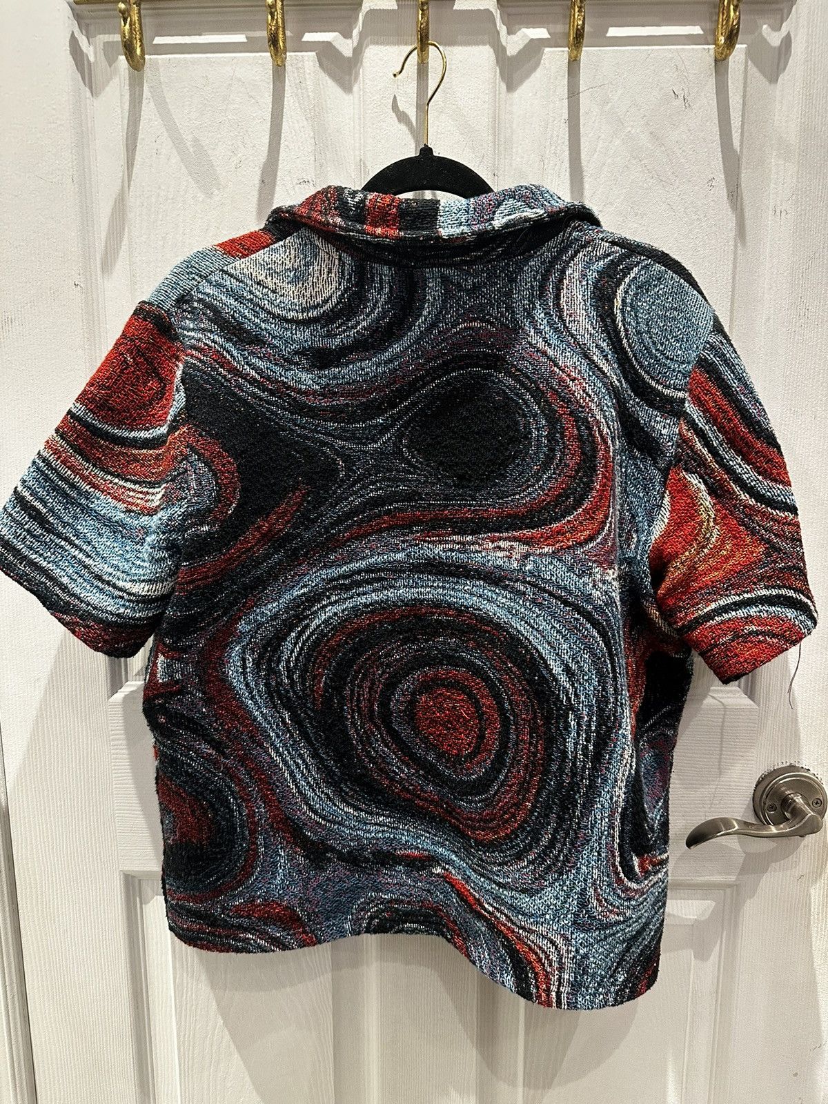 Other 4444 Button Down Knit Tapestry Bowling Shirt Size US M / EU 48-50 / 2 - 2 Thumbnail