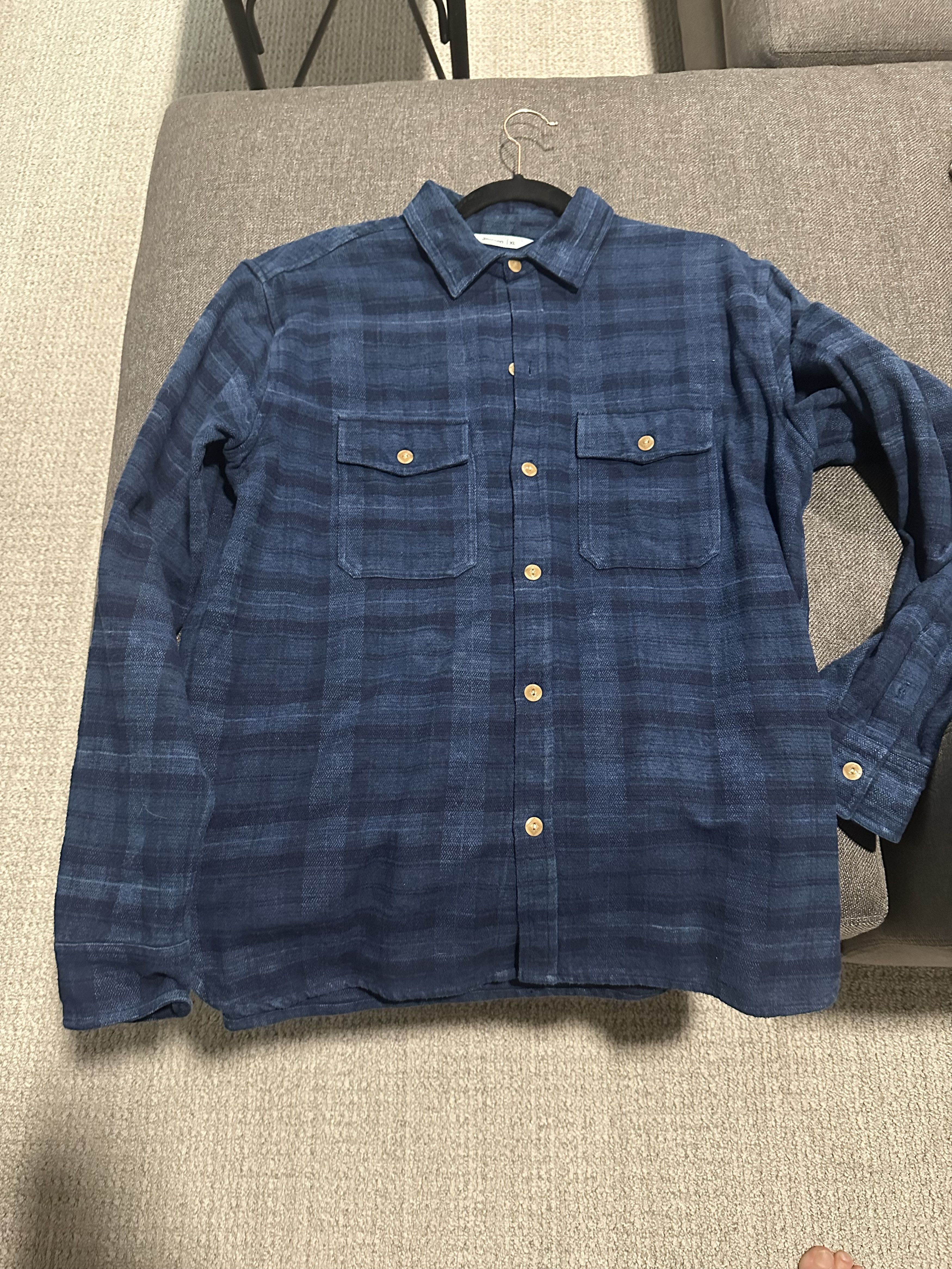 3sixteen Overdyed Indigo Plaid Utility Shirt Size US XL / EU 56 / 4 - 1 Thumbnail