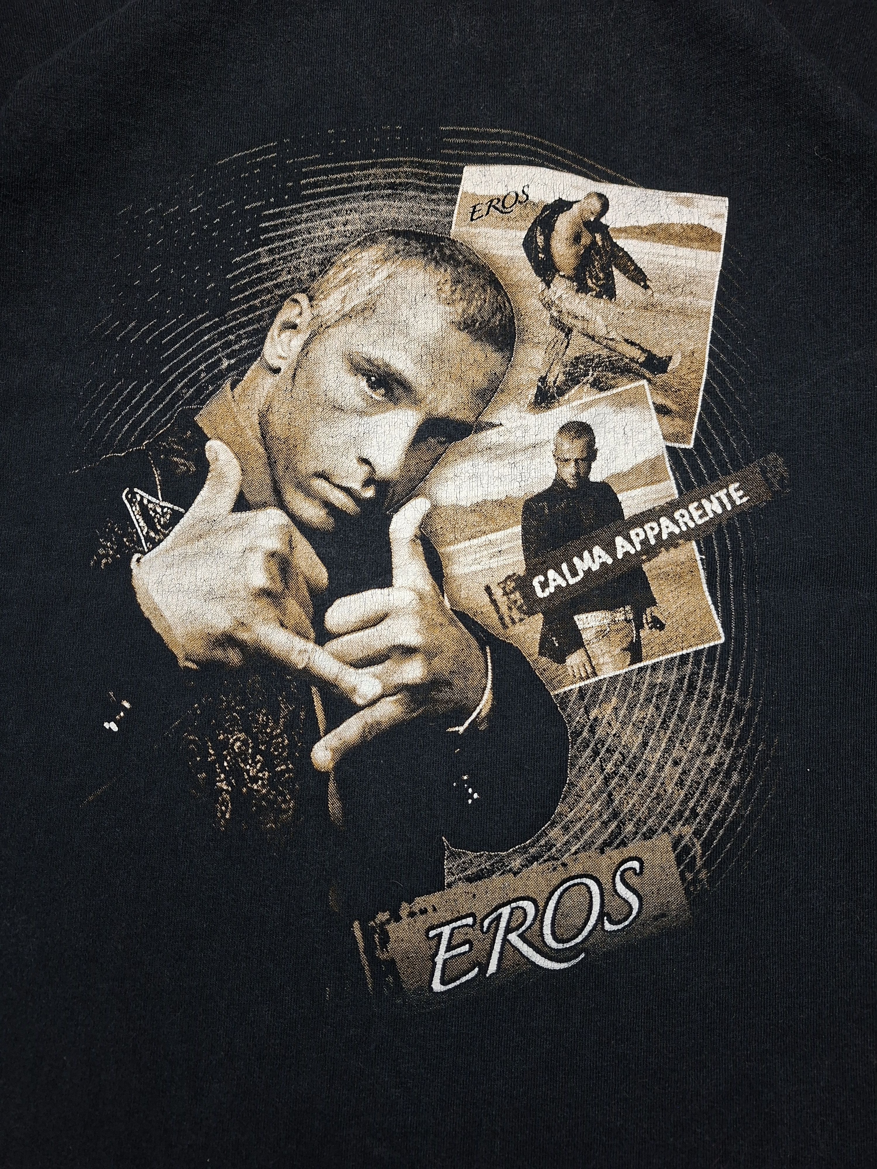 Fruit Of The Loom Vtg 2006 Eros Ramazzotti Calma Apparente Tour T-Shirt L Size US L / EU 52-54 / 3 - 3 Thumbnail