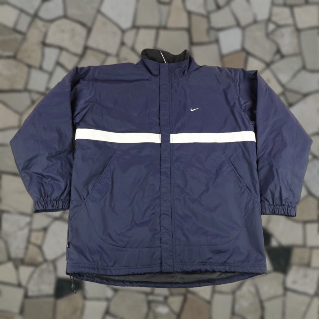 Nike Vintage Nike Jacket Mens Large Blue Windbreaker Quilted Insulated Coat Y2K Size US L / EU 52-54 / 3 - 1 Thumbnail