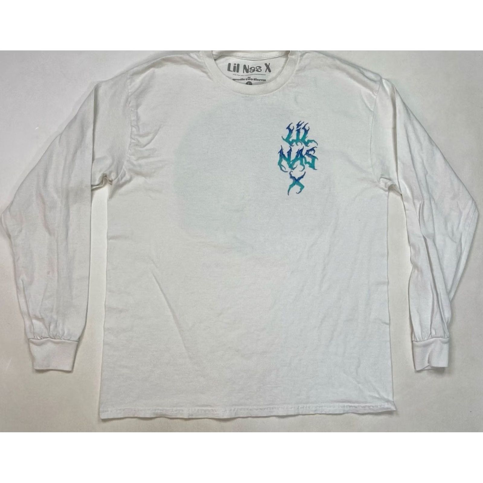 Vintage Lil Nas X Graphic T-shirt Men Large White Long Sleeve Music Shirt Size US L / EU 52-54 / 3 - 3 Thumbnail