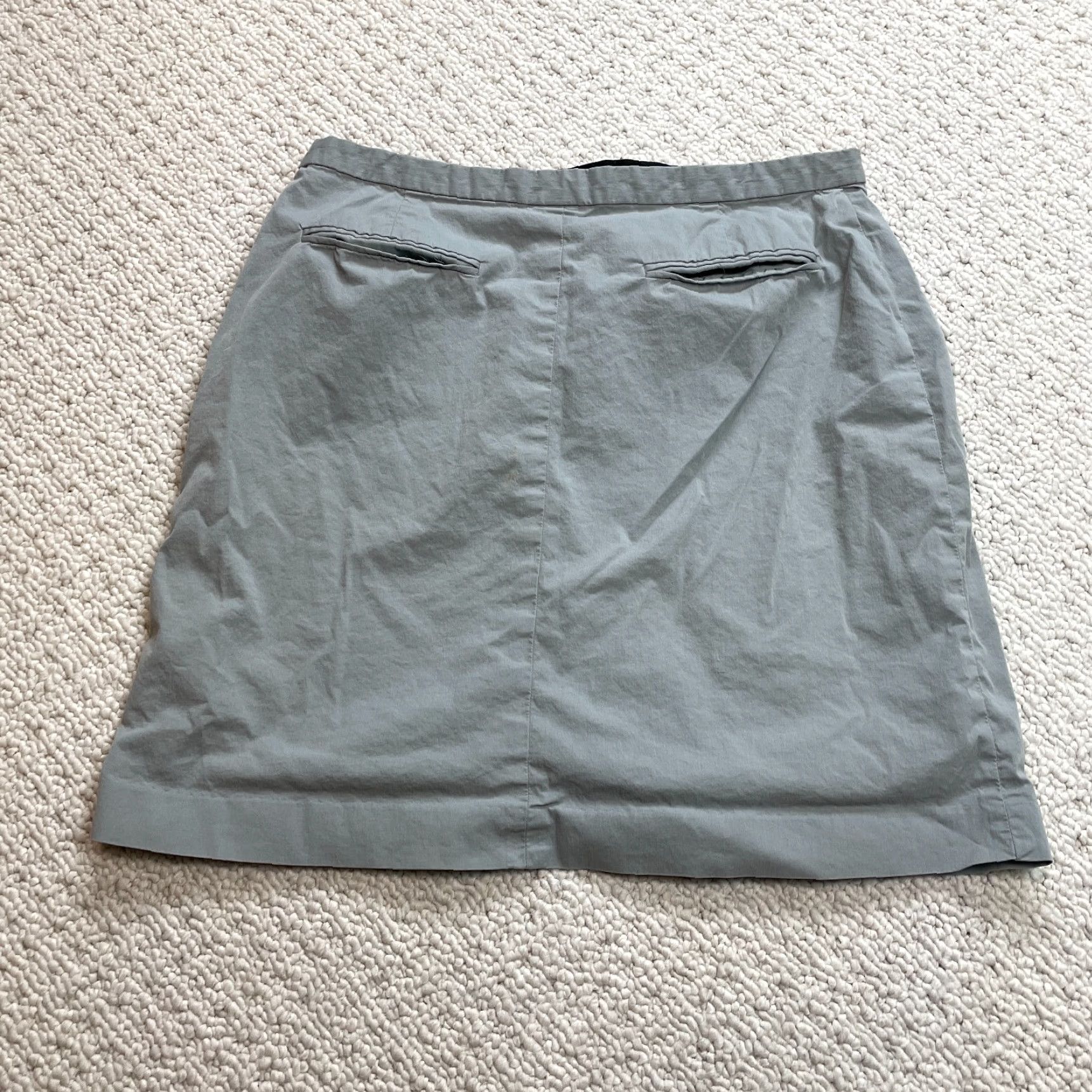 Banana Republic Banana Republic Skirt Womens 14 Gray Cotton Nylon Stretch Short Casual Solid Size 36" / US 14 / IT 50 - 7 Thumbnail
